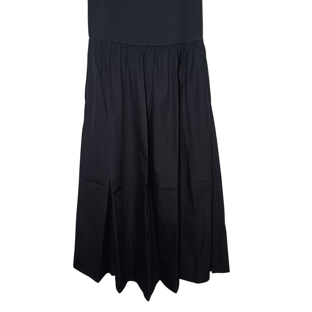 NWT Quince Cotton Mixed Media Tank Dress Black‎ Size S Sleeveless Midi Classic - Picture 5 of 16